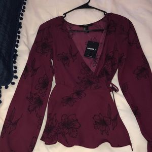 Forever21 Wrap Around Blouse
